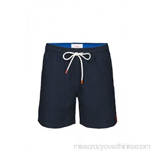 SWIMS Ondaretta Men's Solid Board Shorts Trunks Quick Dry With Laser Cut Drain Holes In Navy Size L B071HWDMMP